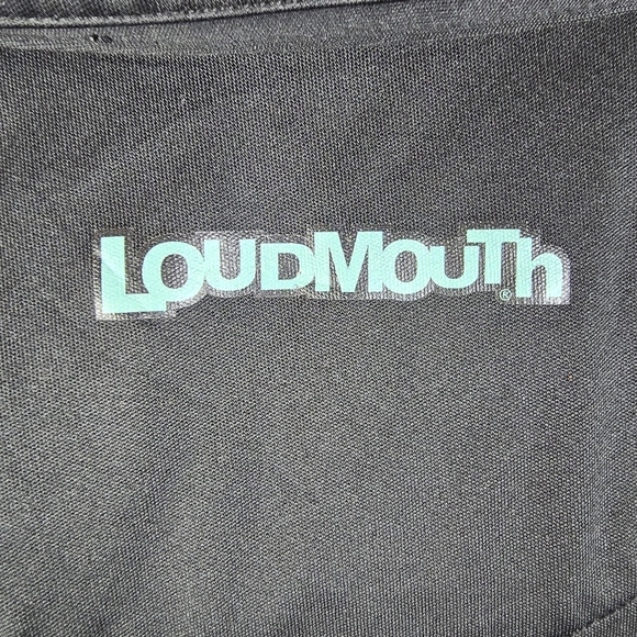 Loudmouth Men's Fancy Black Polo With Colorful Under Collar Size XL Casual - Picture 8 of 9